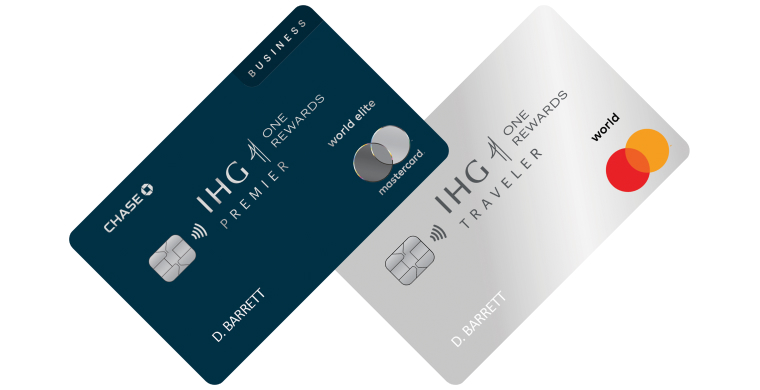 photo of two chase IHG Credit Cards